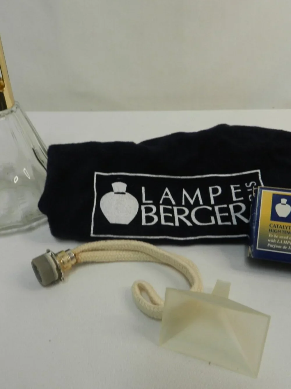 Lampe Berger Bottle w/ Wick Funnel Bag clear gold lid w/ Box No Oil Fragrance